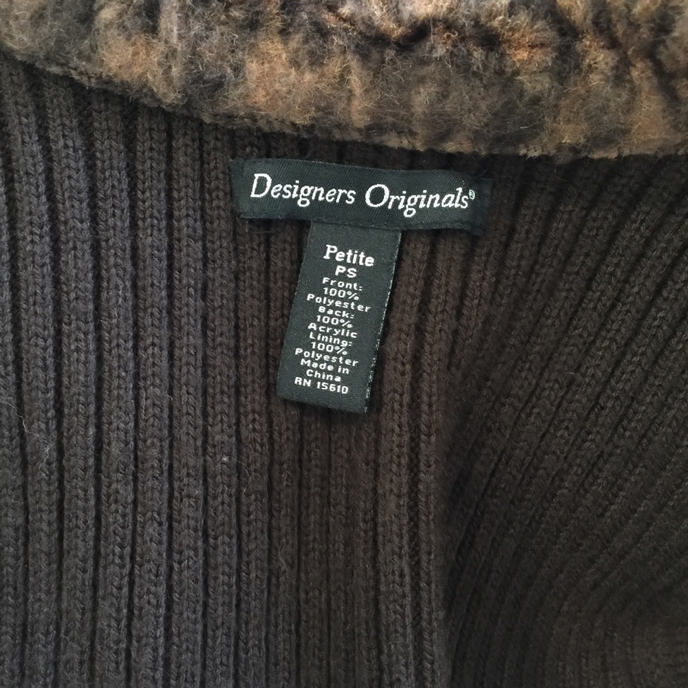DONATED TO GOODWILL Fur Animal Print Sweater Vest - Picture 5 of 6